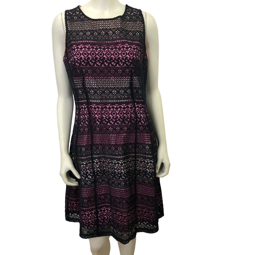 NEW YORK‎ & CO LACE SLEEVELESS SHEATH DRESS SIZE 12